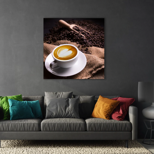 GRETA Coffee & Beans Glass Wall Art