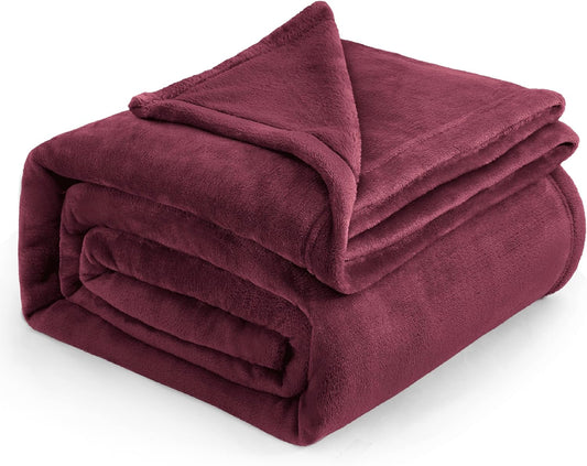 RISA Soft Fleece Blanket Burgundy Red