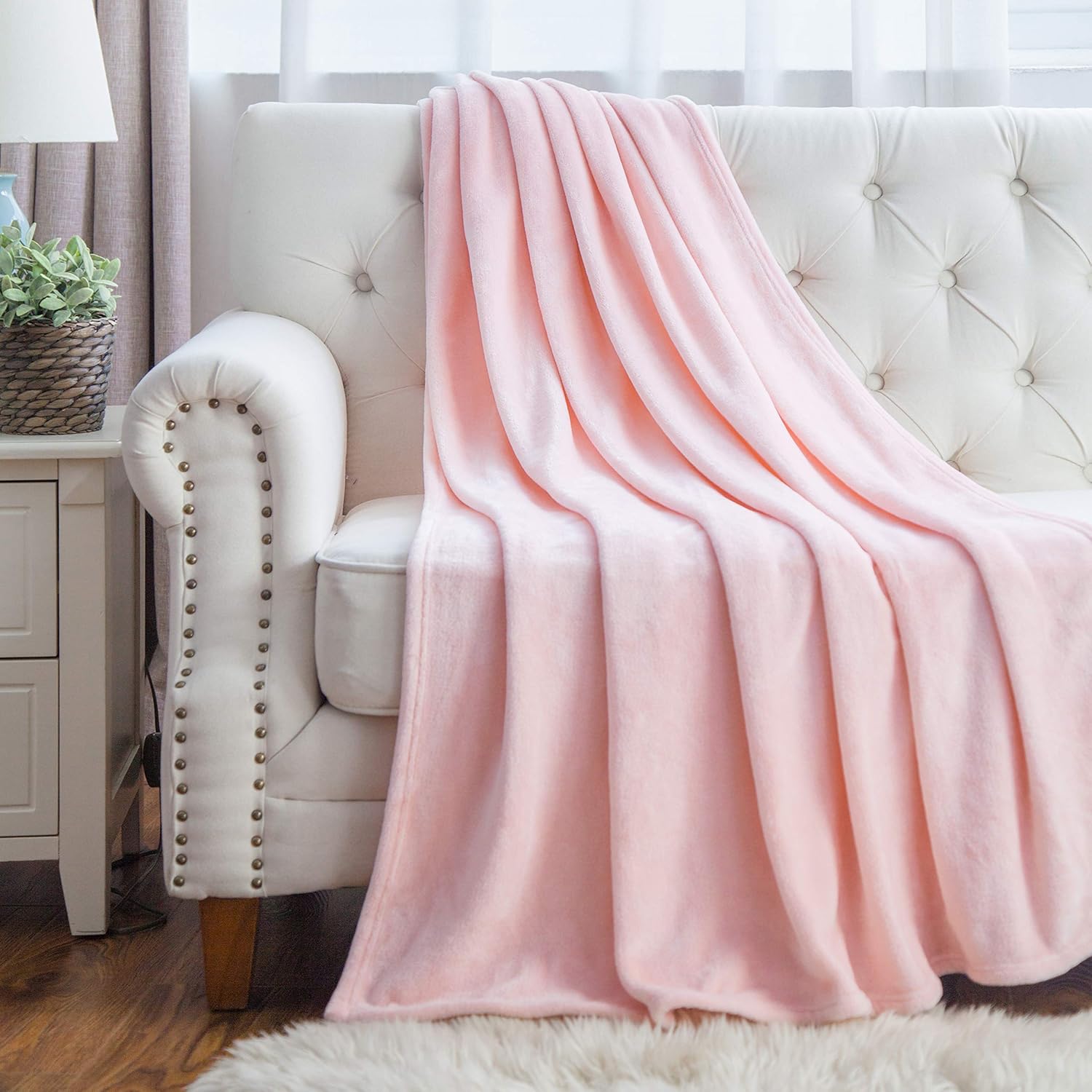 RISA Soft Fleece Blanket Pink