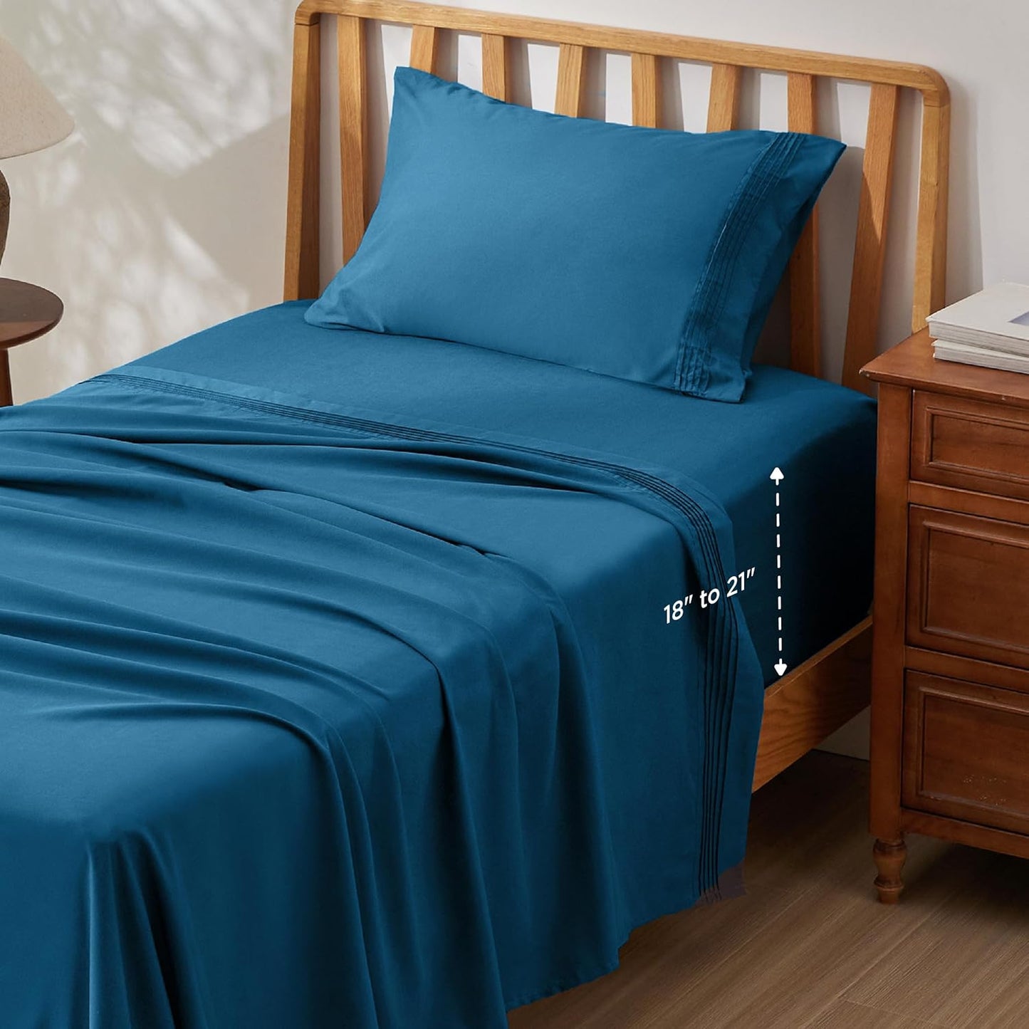 WEXON Soft Cooling Deep Pocket Bed Sheet Set Teal