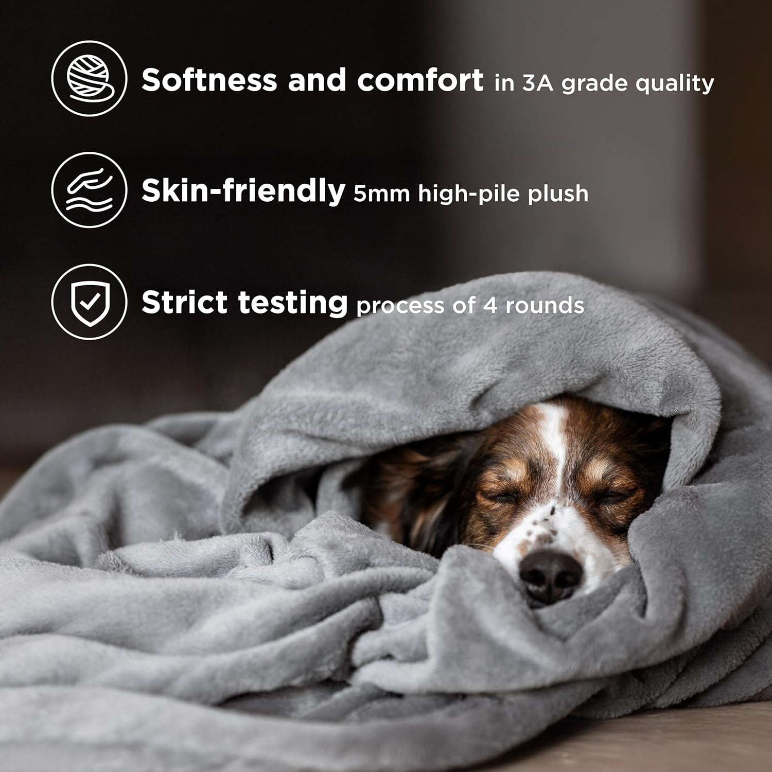 RISA Soft Fleece Blanket Grey