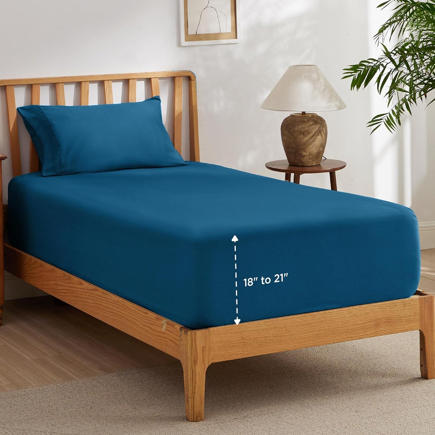 WEXON Soft Cooling Deep Pocket Bed Sheet Set Teal