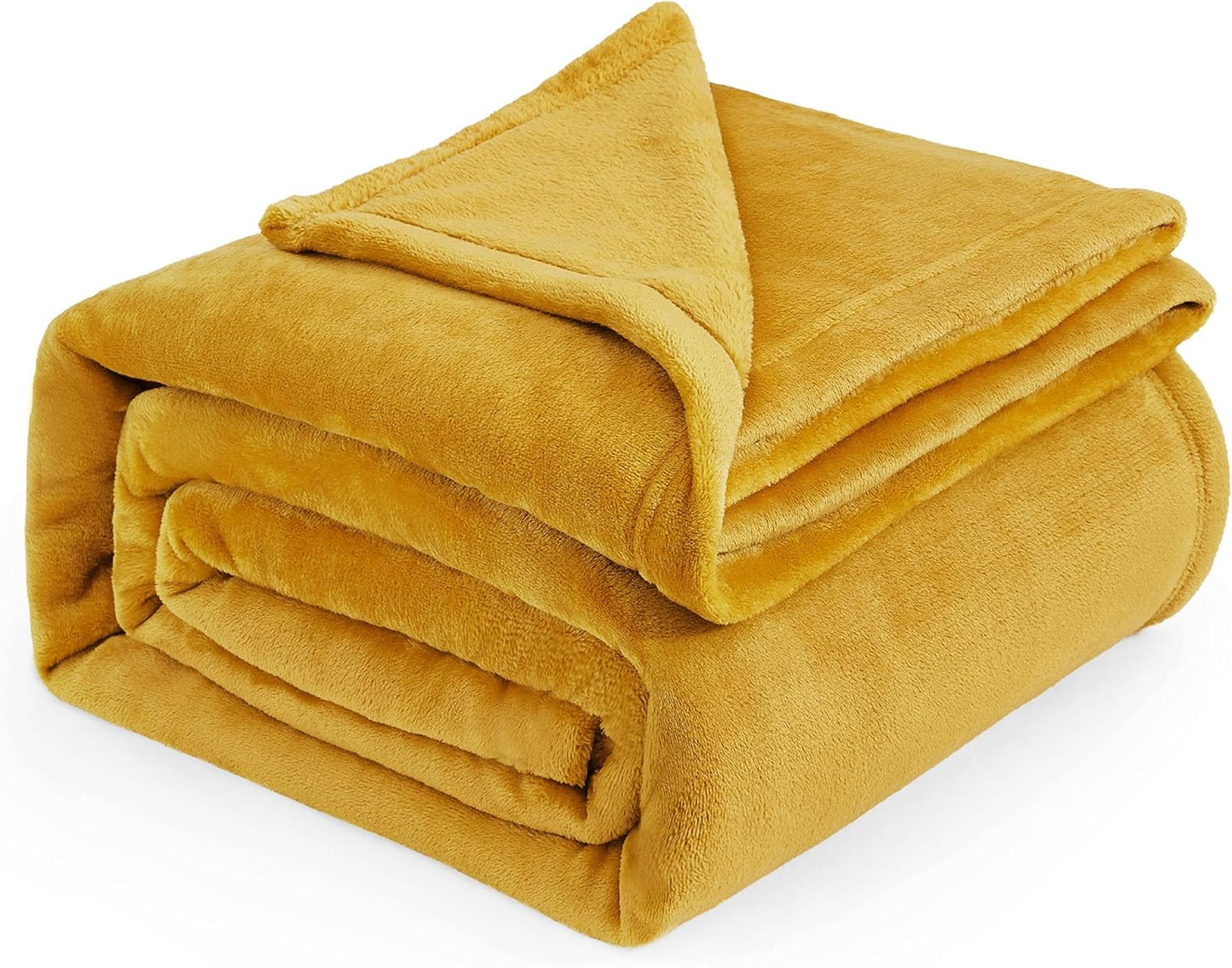 RISA Soft Fleece Blanket Mustard Yellow