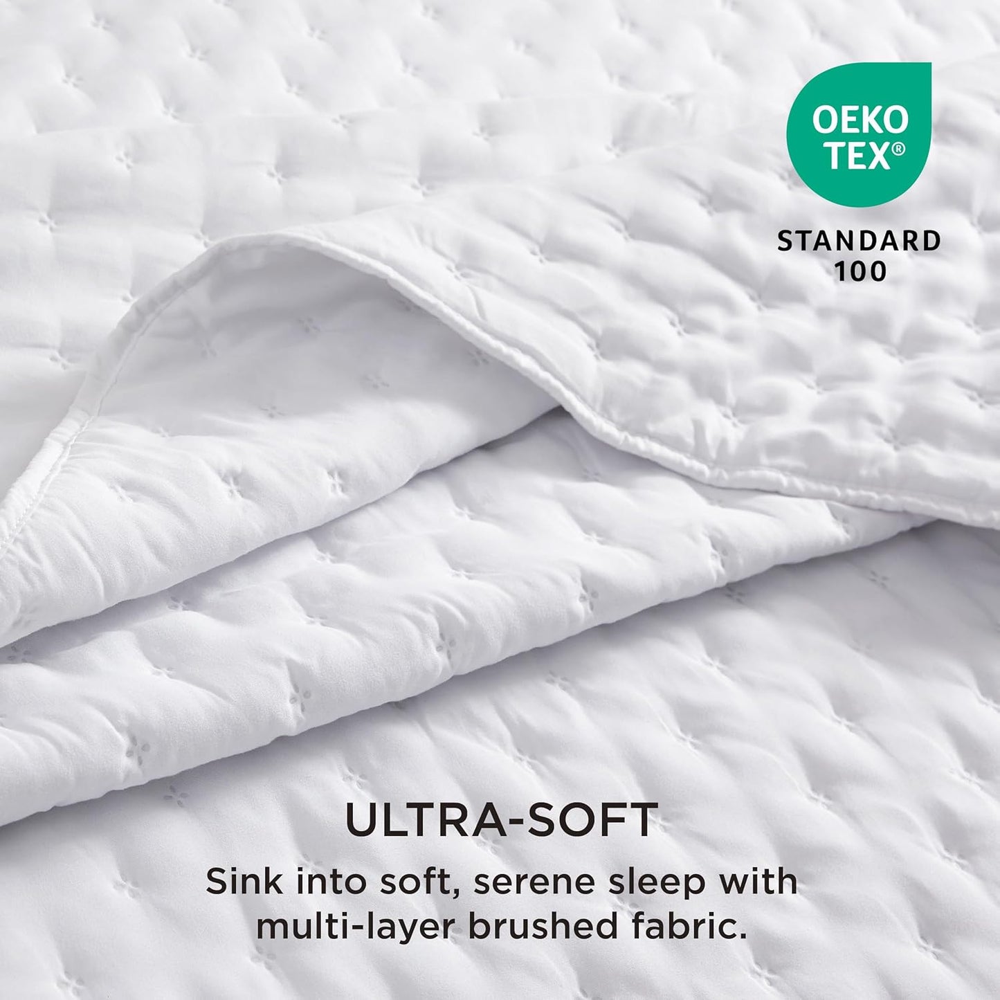 VERN Lightweight Extra Long Quilt Set White