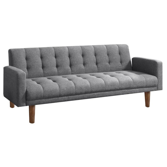 SOMMER Upholstered Tufted Convertible Sofa Bed Grey