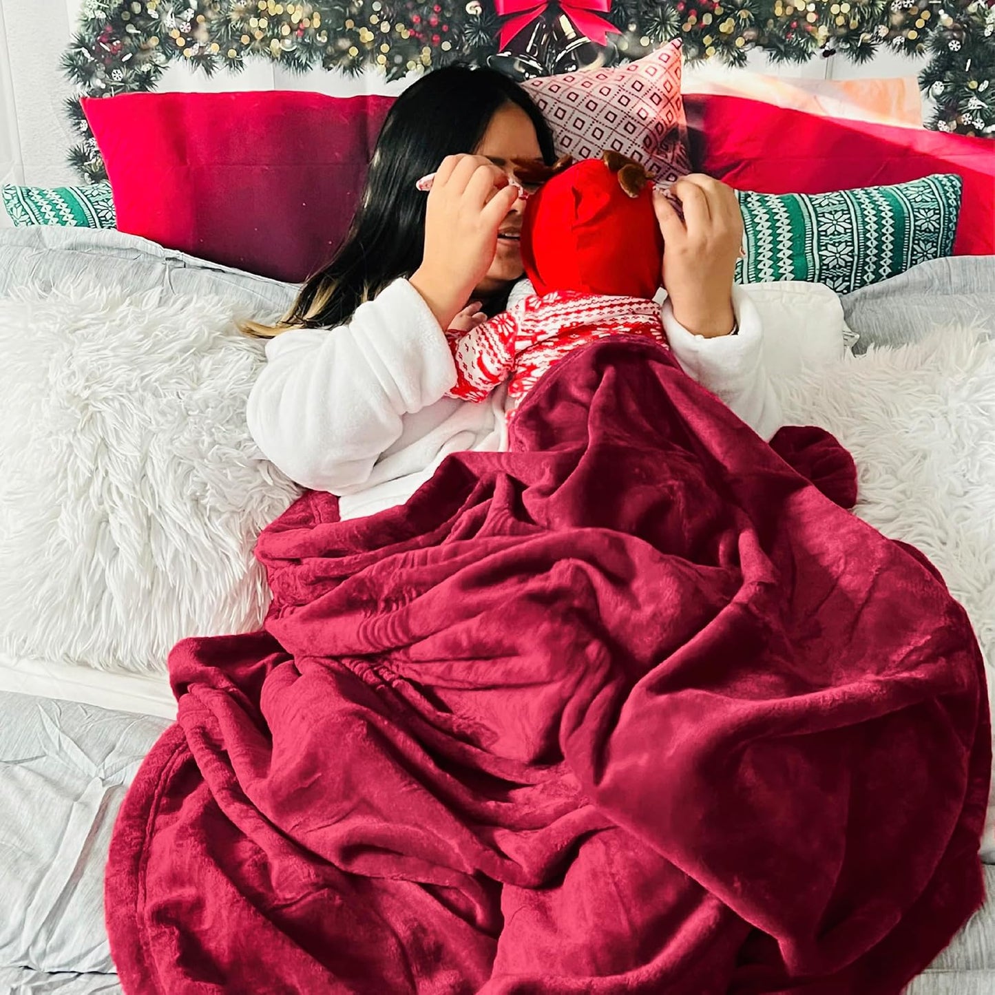 RISA Soft Fleece Blanket Red