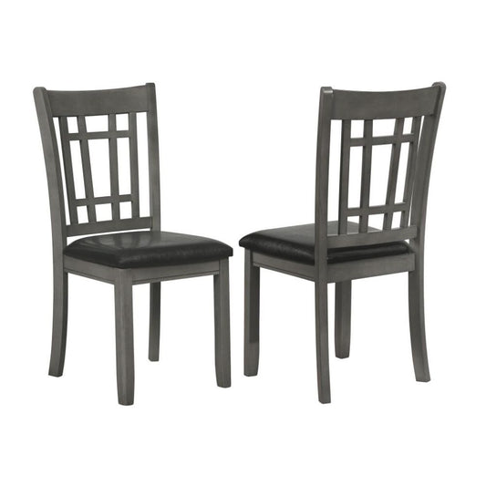 LAVON Wood Dining Side Chair Medium Grey (Set of 2)