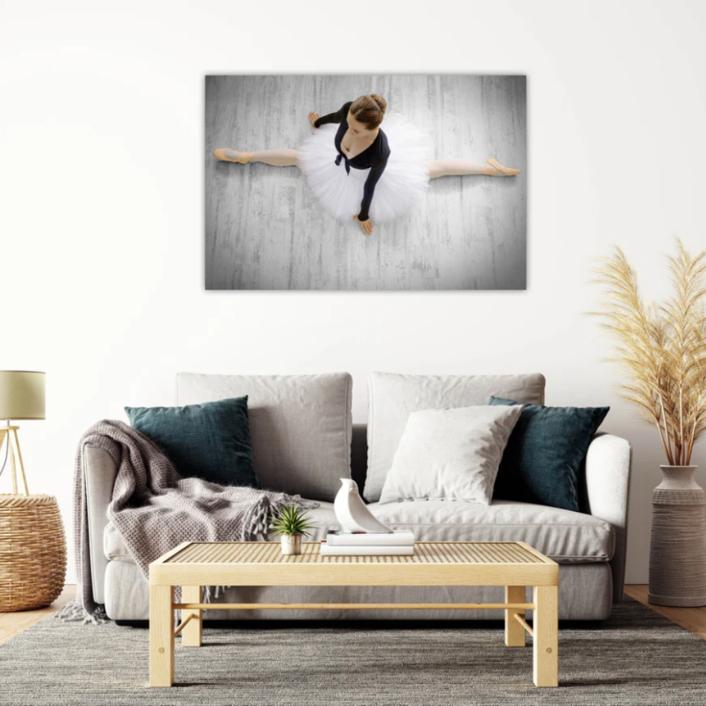 RUBEN Top View Ballerina Glass Wall Art