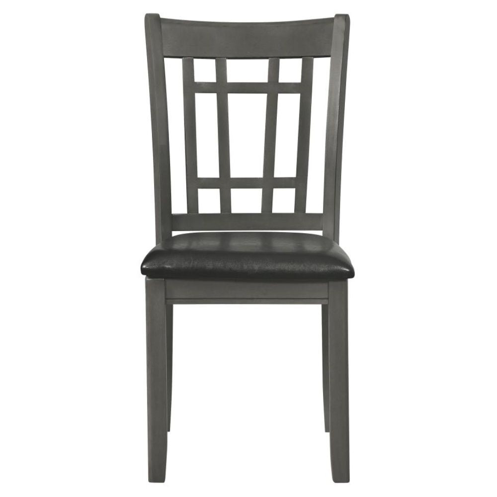 LAVON Wood Dining Side Chair Medium Grey (Set of 2)