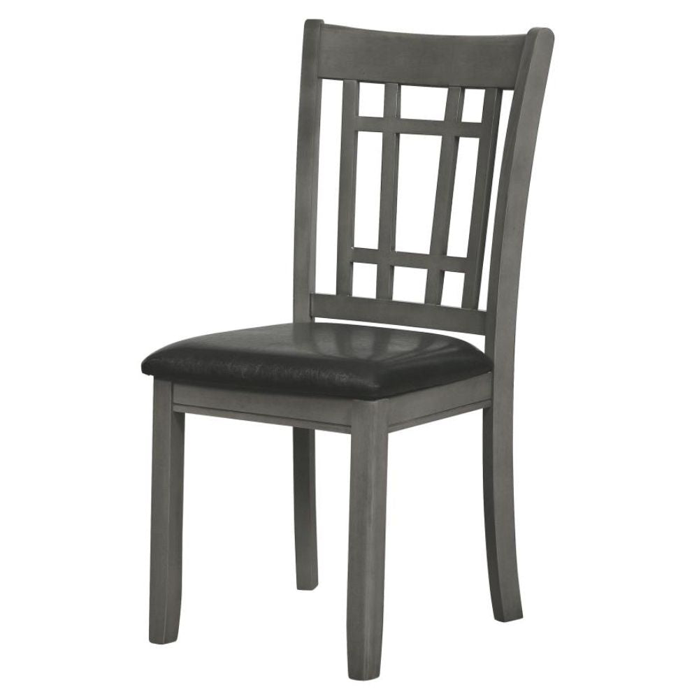 LAVON Wood Dining Side Chair Medium Grey (Set of 2)