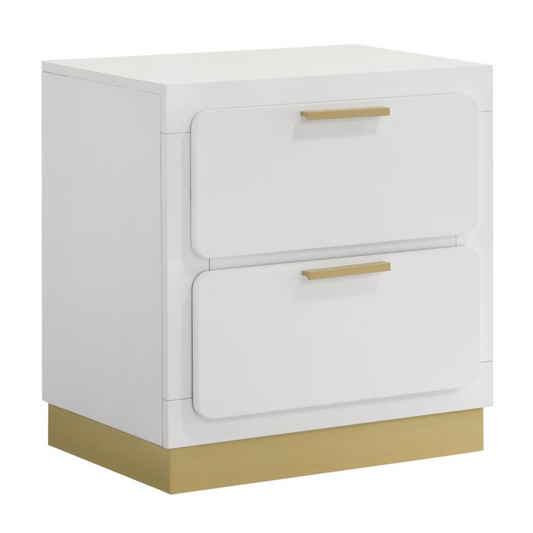 CARAWAY 2-drawer Nightstand White