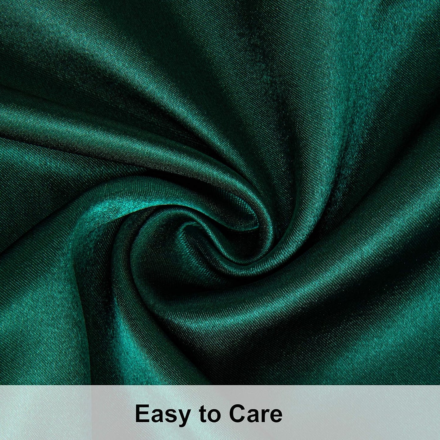 MOREN Satin Long Body Pillowcase with Envelope Closure Dark Green