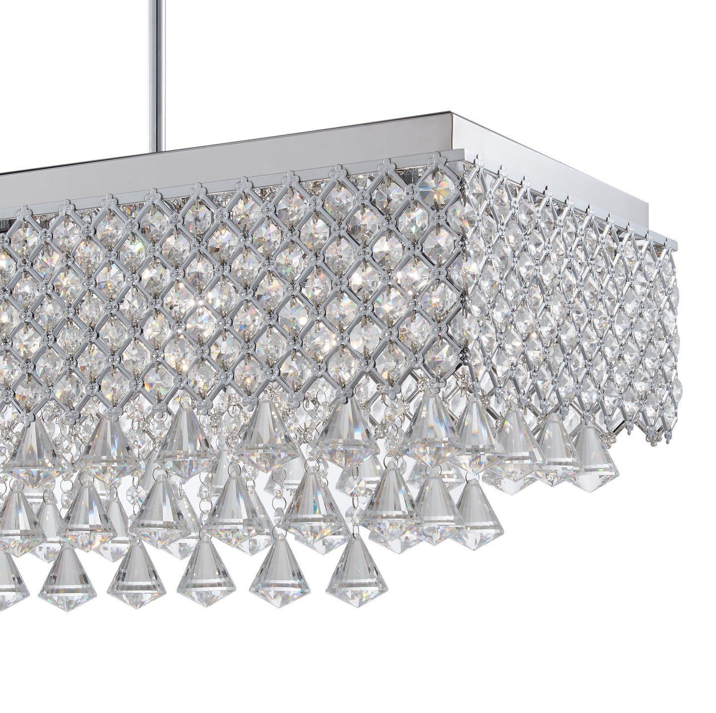 CINDERELLA Crystal Rectangular Chandelier 12 Light