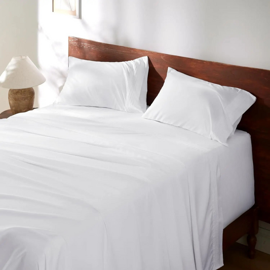 WEXON Soft Cooling Deep Pocket Bed Sheet Set White