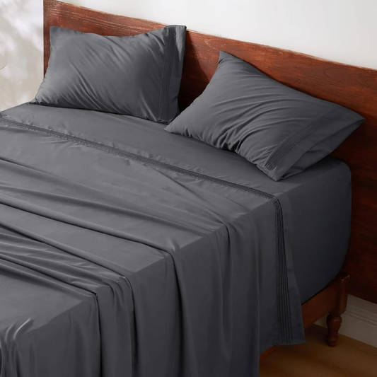 WEXON Soft Cooling Deep Pocket Bed Sheet Set Grey