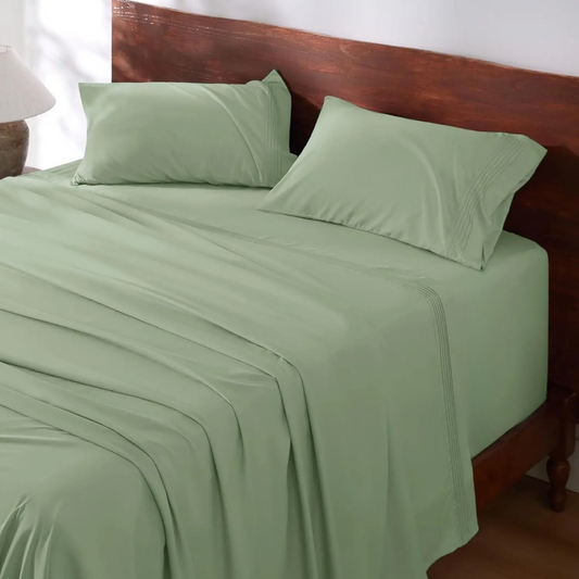 WEXON Soft Cooling Deep Pocket Bed Sheet Set Sage Green