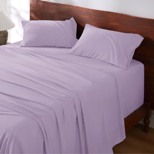 WEXON Soft Cooling Deep Pocket Bed Sheet Set Light Purple