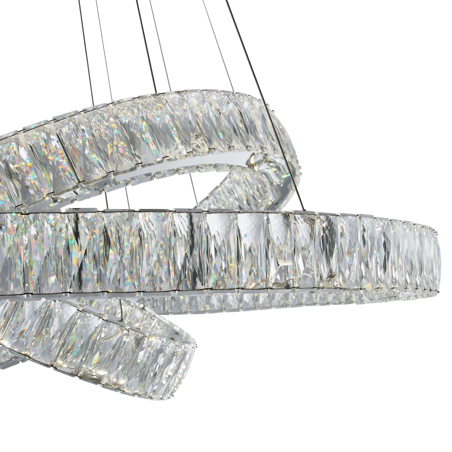 EVADNE Crystal Elegance LED Chandelier 3 Ring