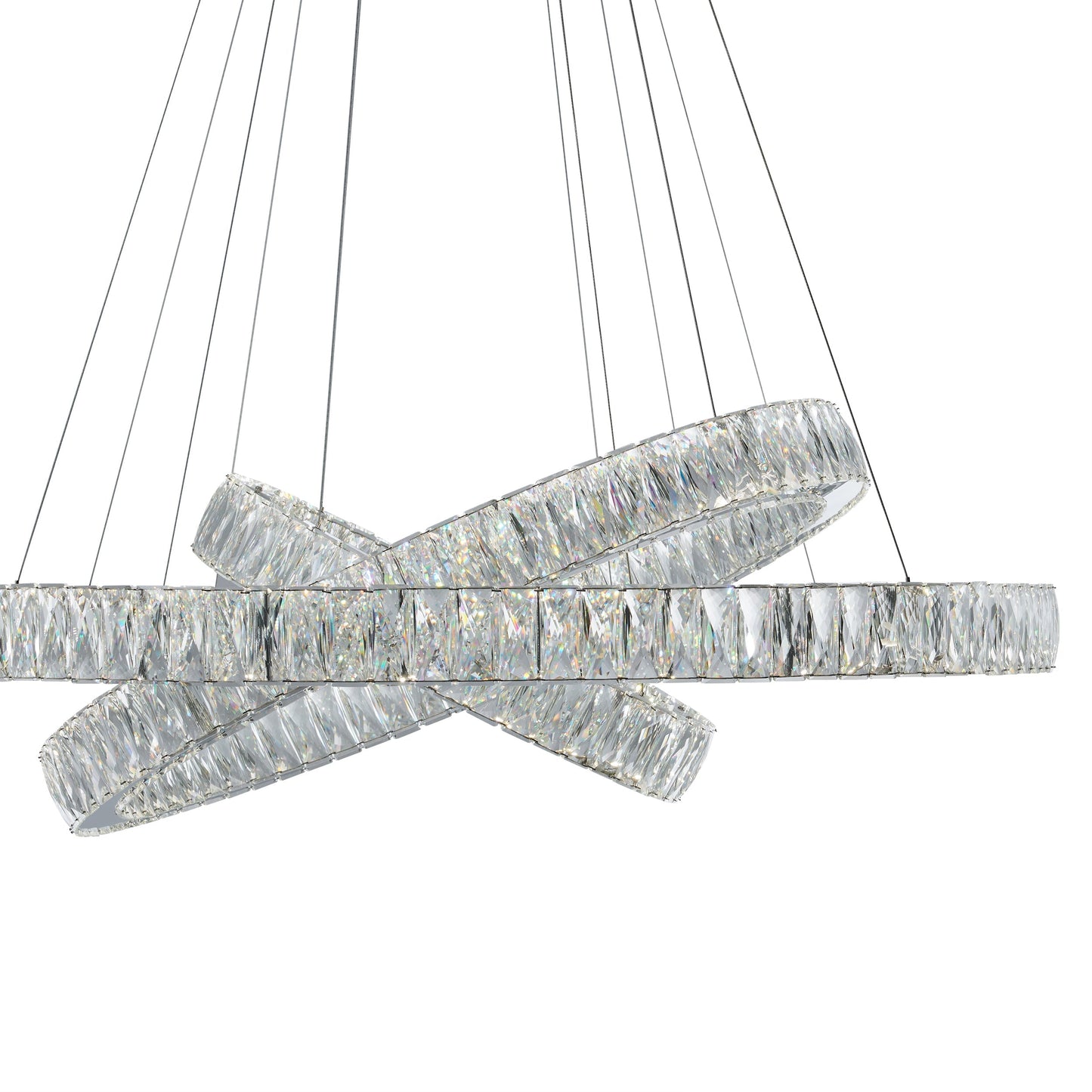 EVADNE Crystal Elegance LED Chandelier 3 Ring