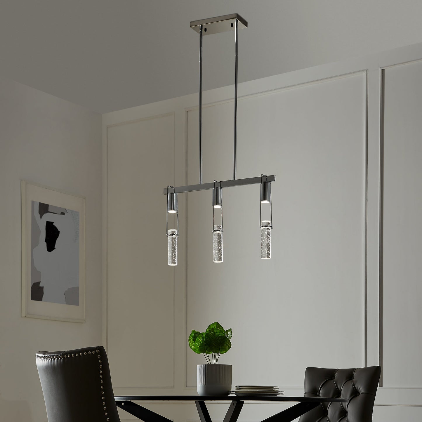 HARMONY 3 Light Chandelier Chrome