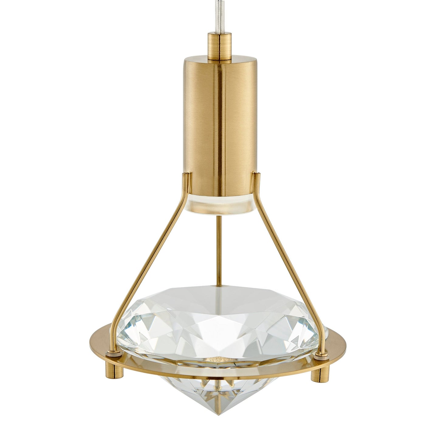 HOLLYWOOD Diamond 1 Light Pendant Gold