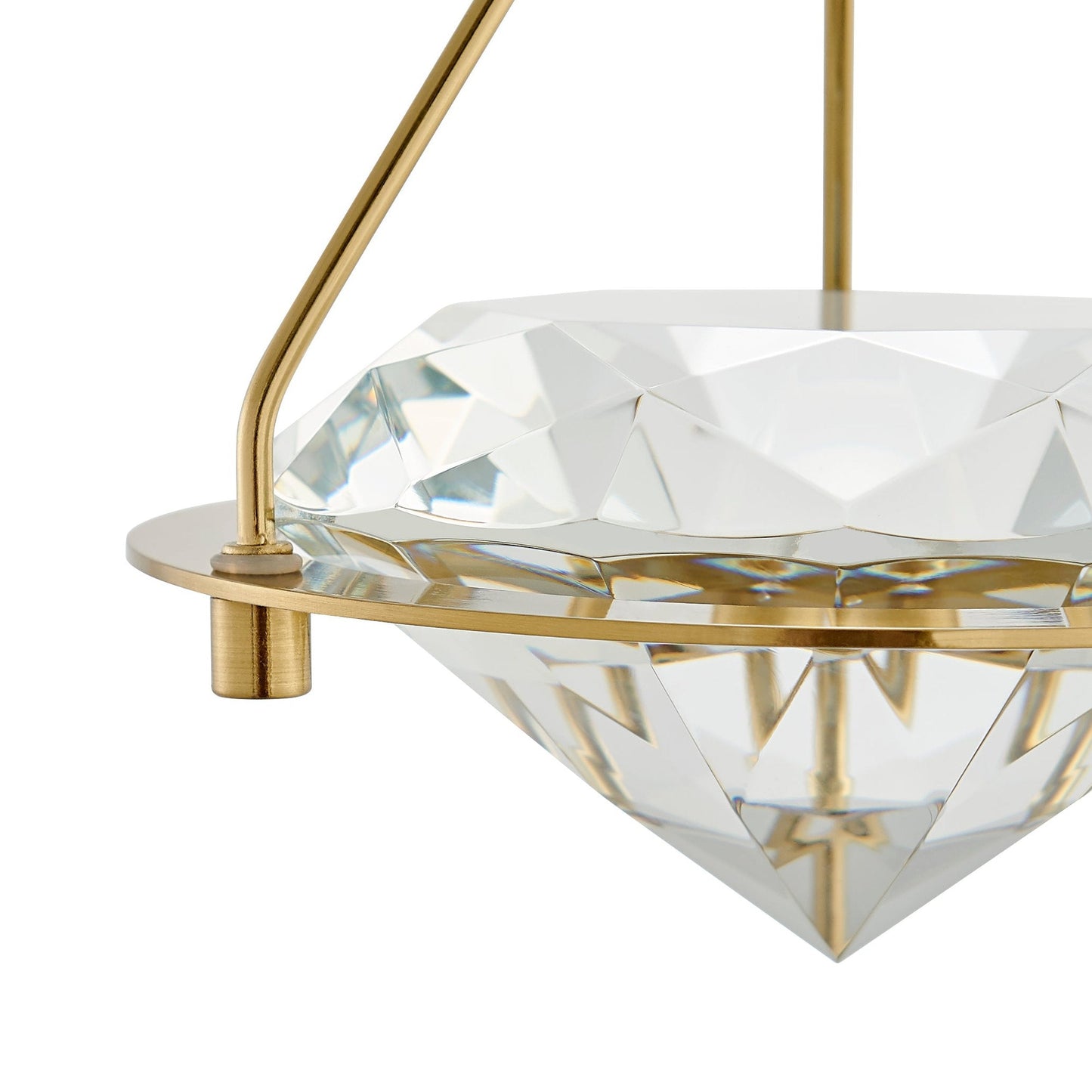 HOLLYWOOD Diamond 1 Light Pendant Gold