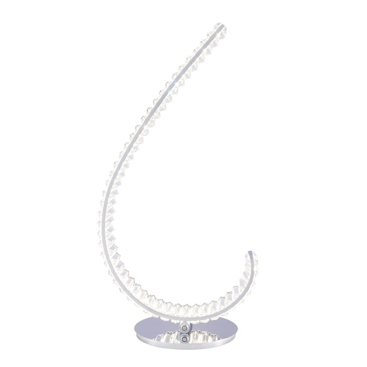 GRACE Crystal 16W Table Lamp Touch Dimmable Right Chrome