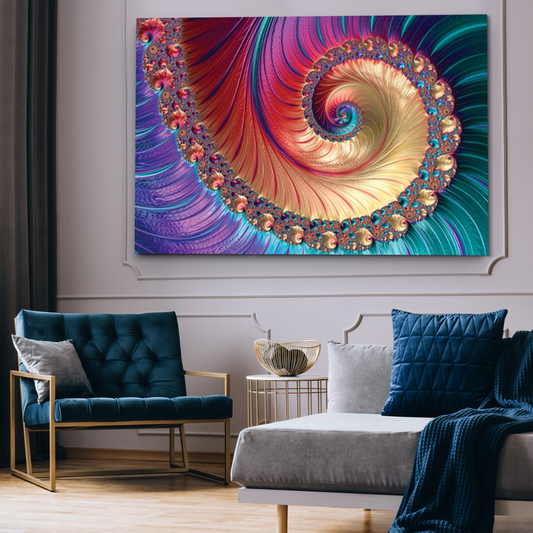 FIBONACCI Rainbow Creative Abstract Modern Wall Art