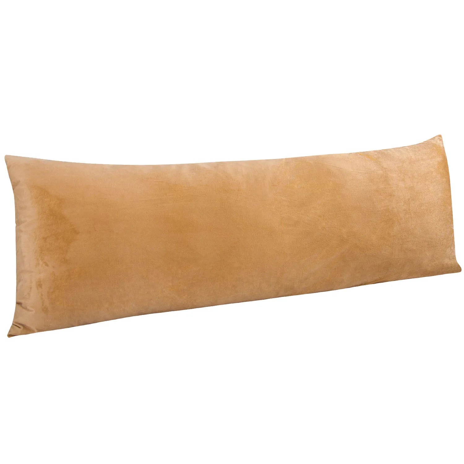 LUTEX Velvet Long Body Pillowcase with Zipper Closure Khaki