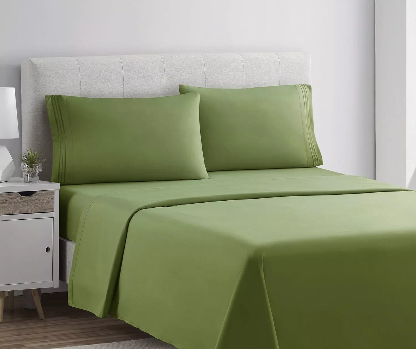 VETRA Ultra Soft Deep Pocket Bed Sheet Set Calla Green