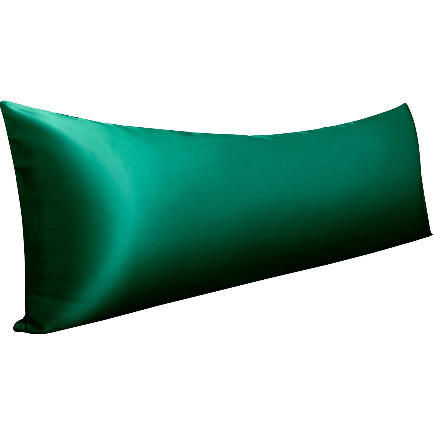 MOREN Satin Long Body Pillowcase with Envelope Closure Dark Green