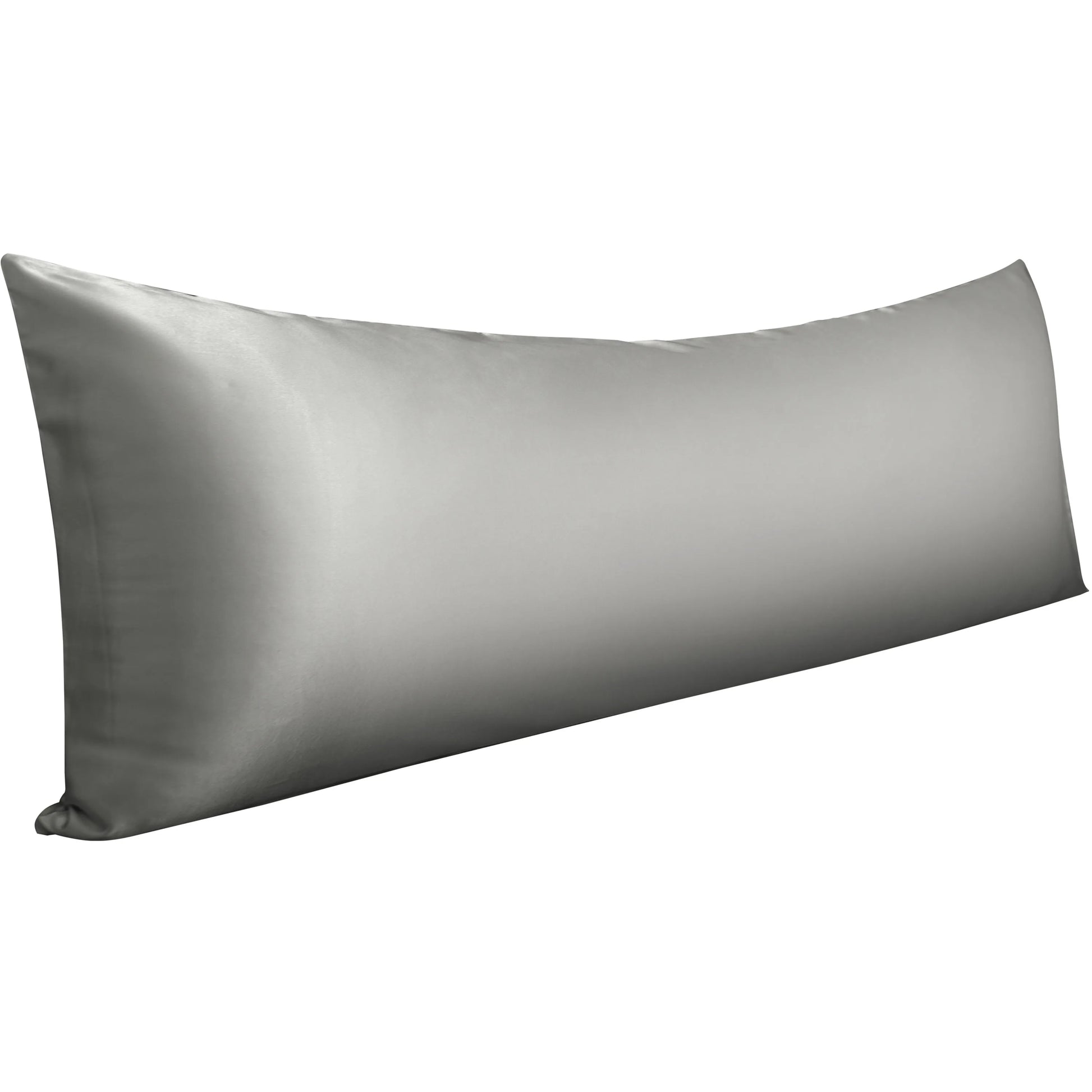 MOREN Satin Long Body Pillowcase with Envelope Closure Grey