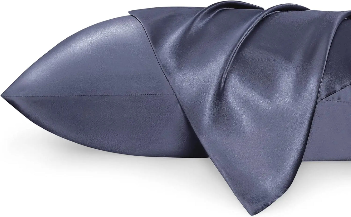 BRIZO Silky Satin Pillowcase with Envelope Closure (Set of 2) Blue Granite