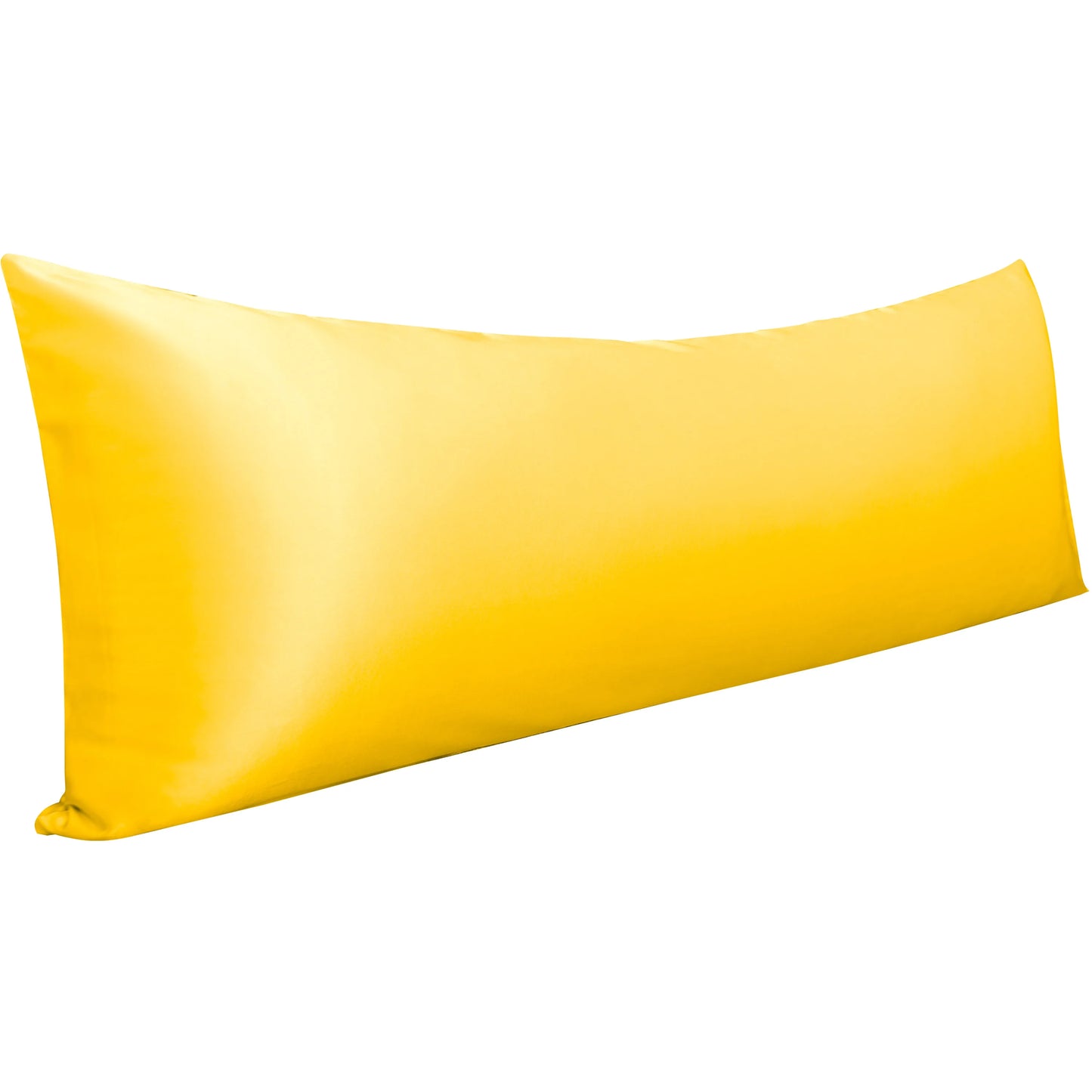 MOREN Satin Long Body Pillowcase with Envelope Closure Yellow