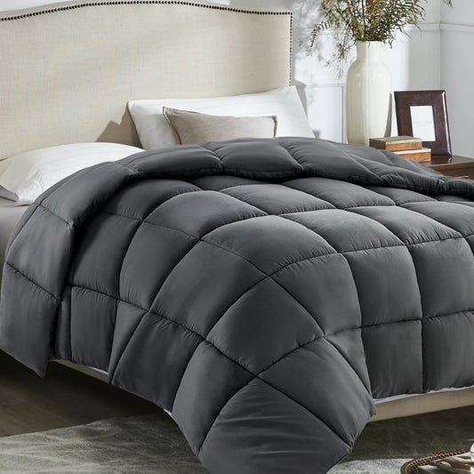 LOREN All Season Bedding Duvet Insert Dark Grey