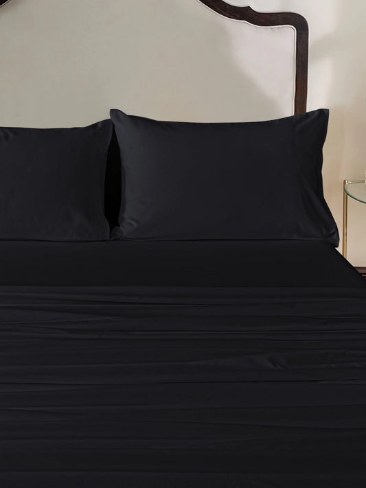 DEXON Microfiber Bed Sheet Set Black