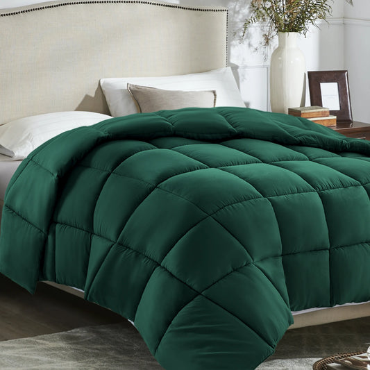 LOREN All Season Bedding Duvet Insert Dark Green