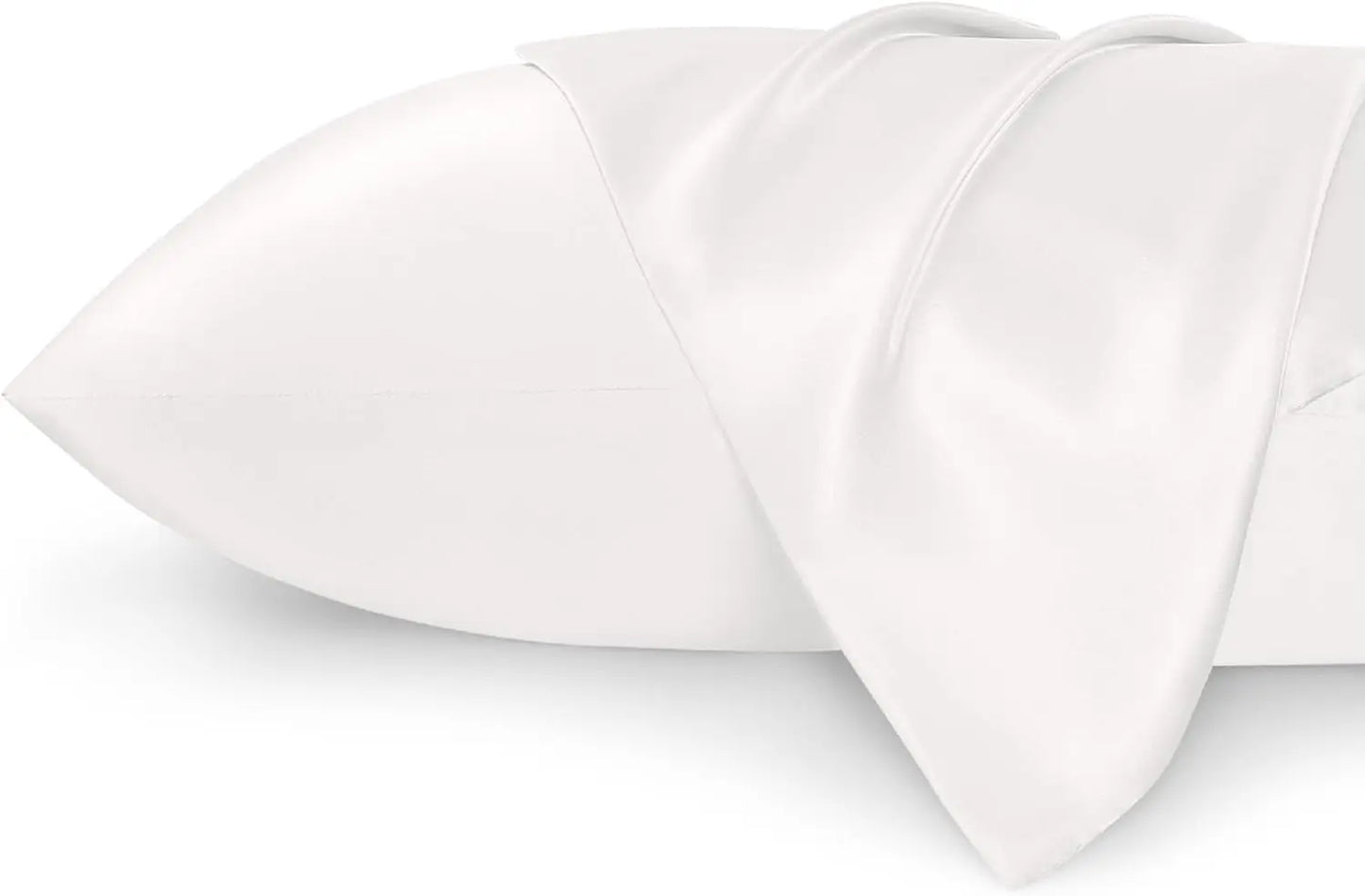 BRIZO Silky Satin Pillowcase with Envelope Closure (Set of 2) Ivory