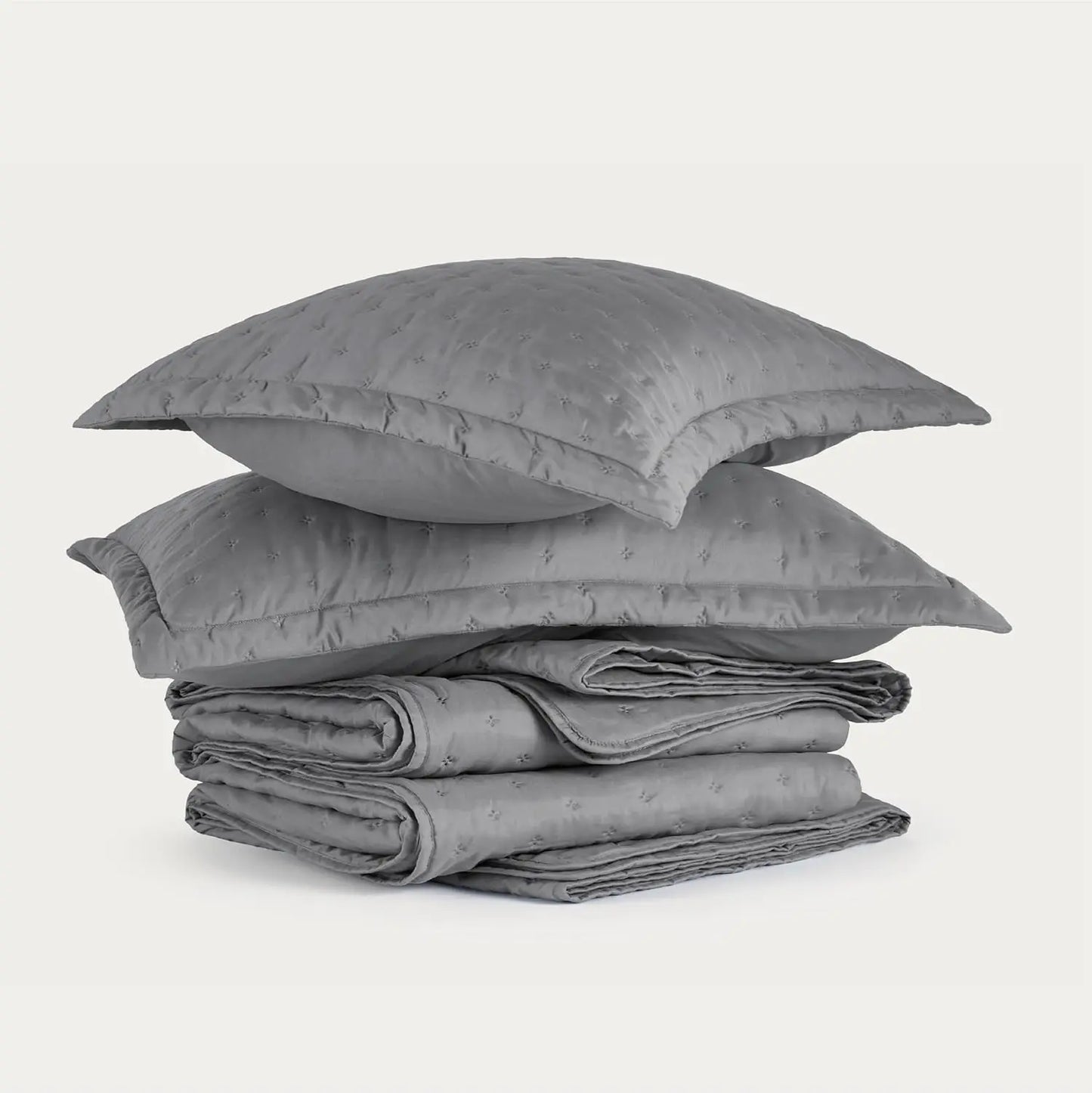 VERN Lightweight Extra Long Quilt Set Grey