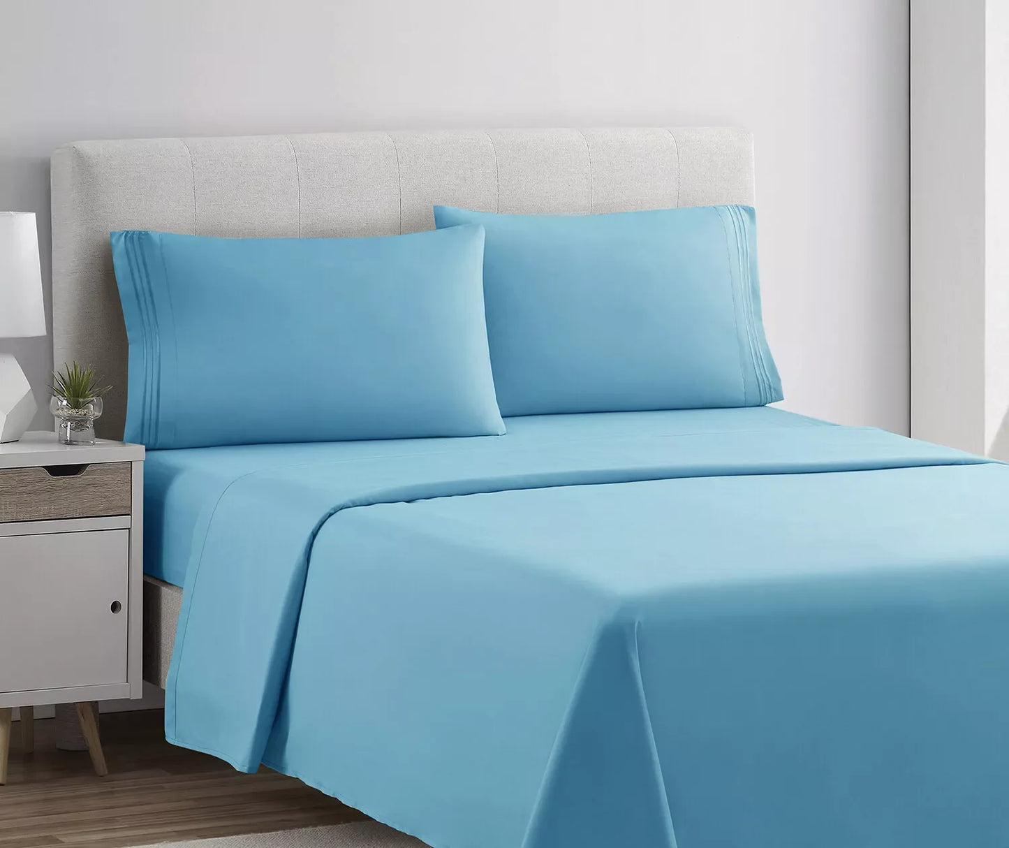 VETRA Ultra Soft Deep Pocket Bed Sheet Set Beach Blue