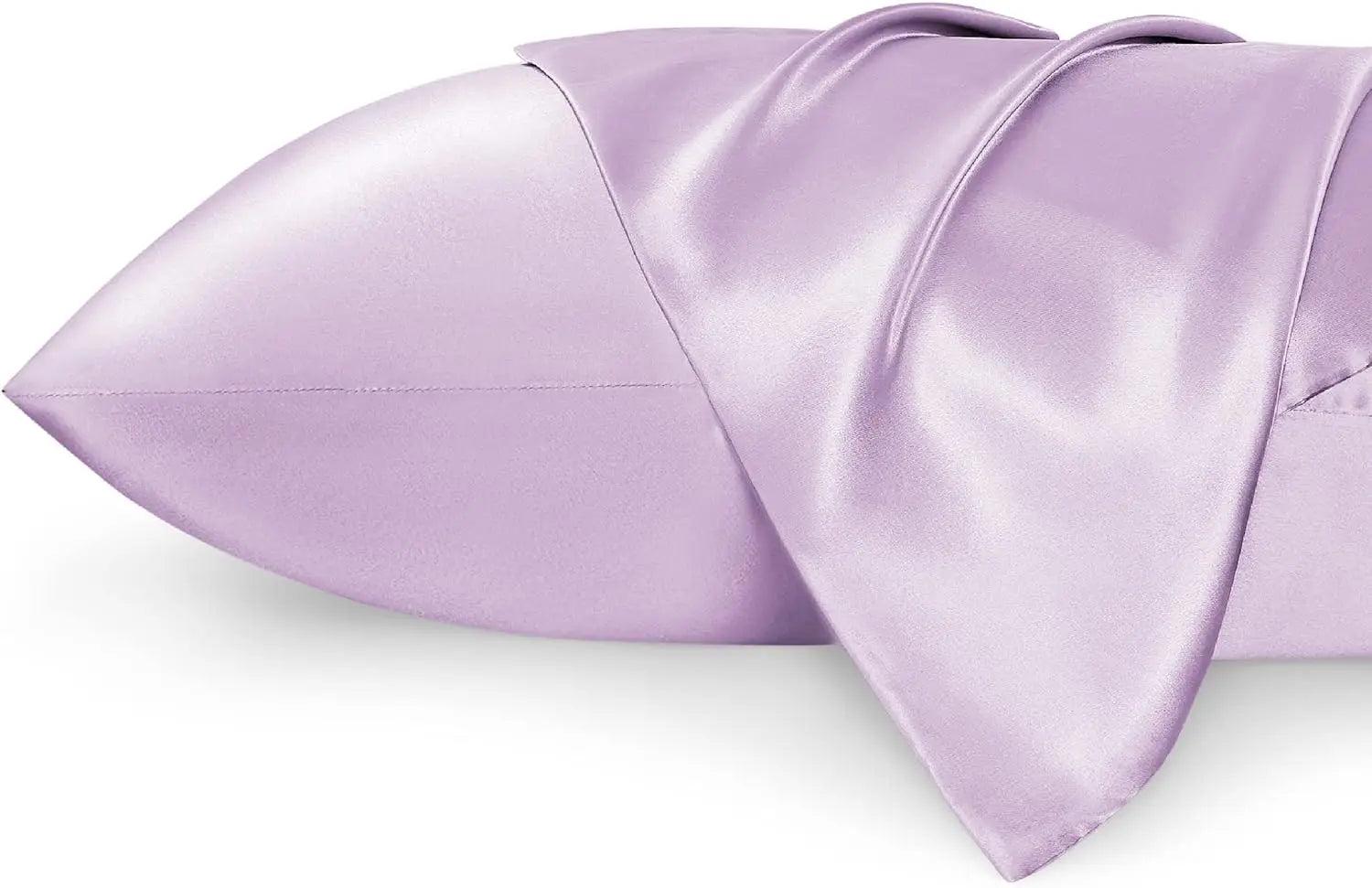 BRIZO Silky Satin Pillowcase with Envelope Closure (Set of 2) Lavender