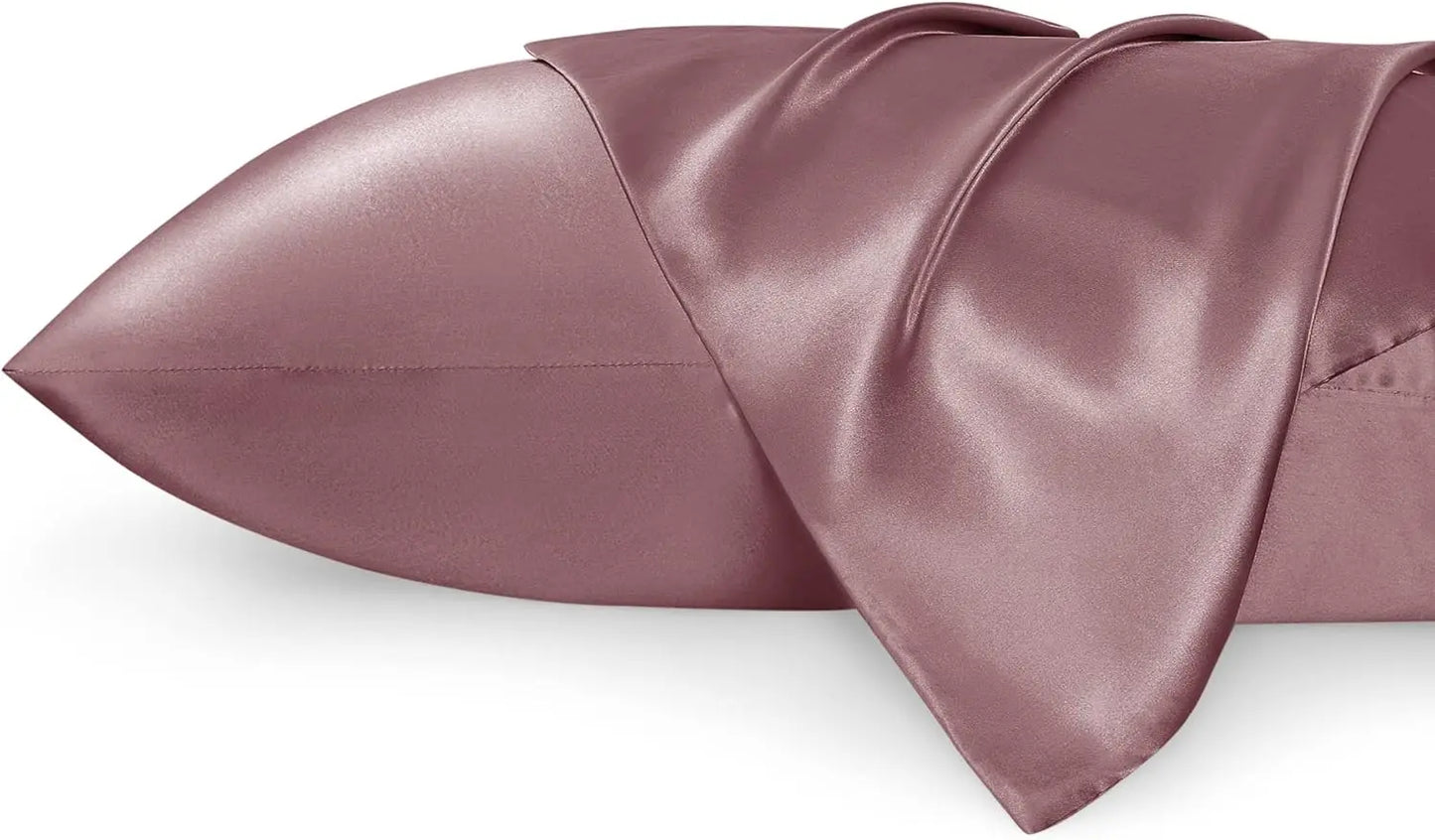 BRIZO Silky Satin Pillowcase with Envelope Closure (Set of 2) Rose