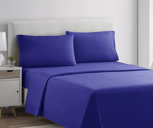 VETRA Ultra Soft Deep Pocket Bed Sheet Set Royal Blue