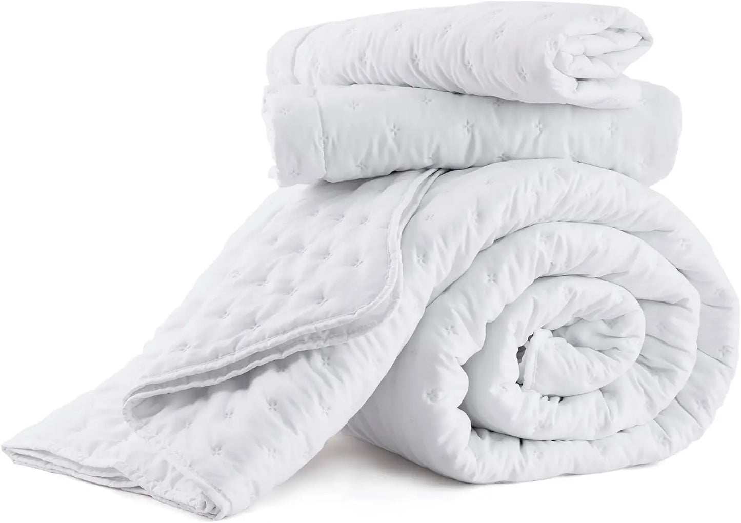 VERN Lightweight Extra Long Quilt Set White