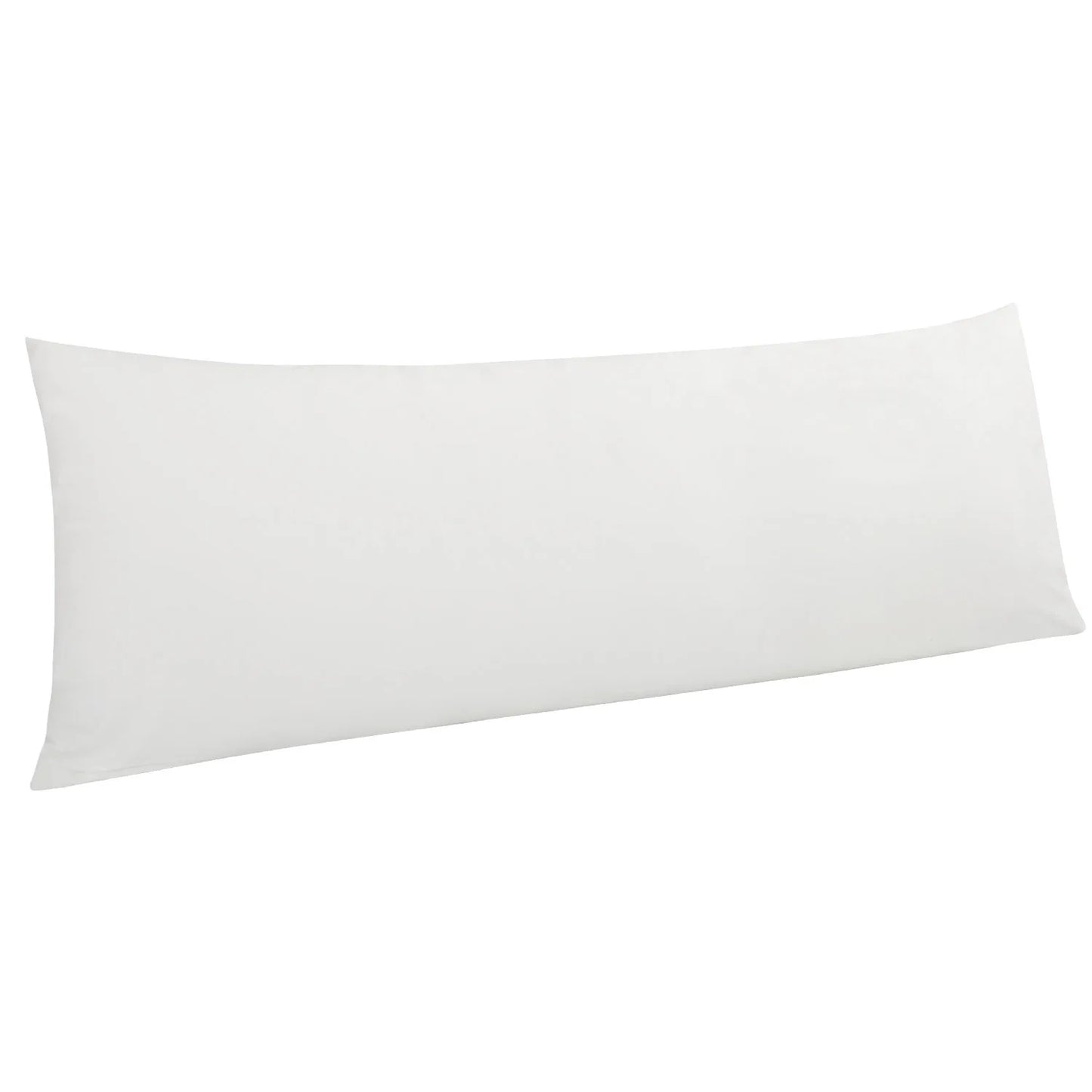 LUTEX Velvet Long Body Pillowcase with Zipper Closure White