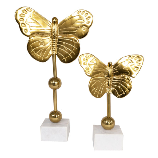 LUCAS 2pc Butterfly Sculpture