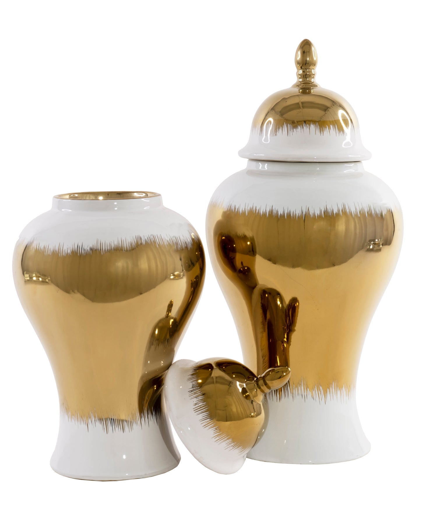 RADLEY 18" Decorative Ginger Jar Urn Gold