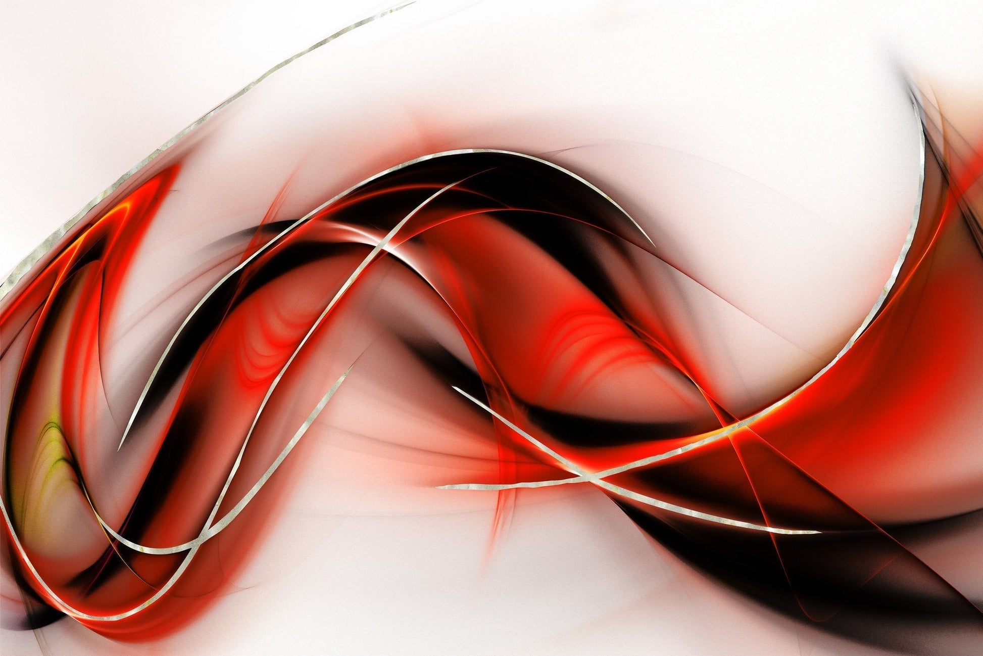 Abstract Red Glass Wall Art 60 x36  - Expo Home Decor