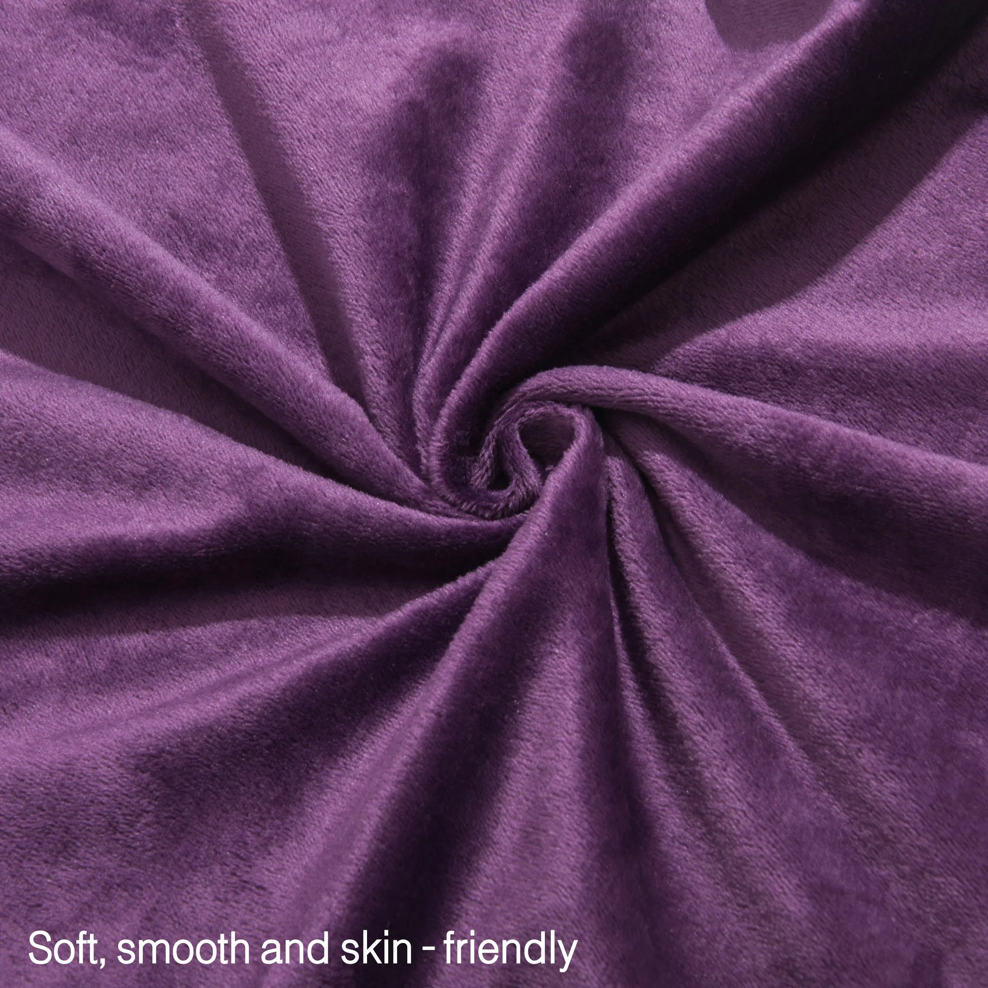 LUTEX Velvet Long Body Pillowcase with Zipper Closure Purple