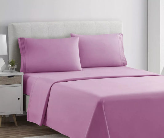 VETRA Ultra Soft Deep Pocket Bed Sheet Set Light Pink